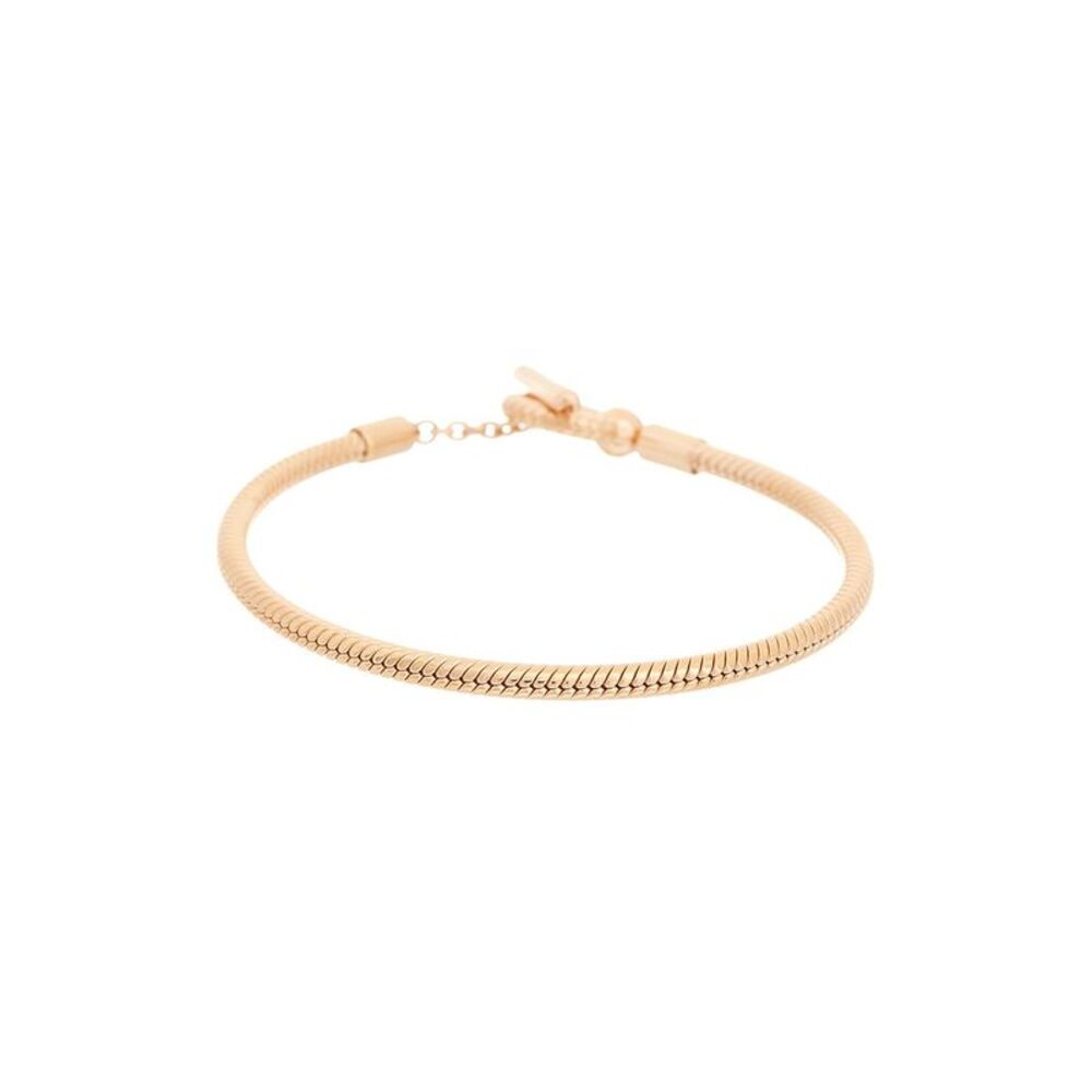 Pandora Moments 14K Rose Gold Plated T-Bar Snake Chain Bracelet